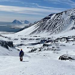 Retour au niveau de la mer ! On a à nouveau faim, et il fait trop froid pour un 2e picnic 😂 !