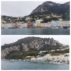 Views of Capri Town approaching Marina Grande