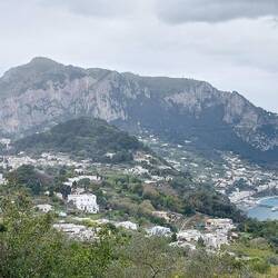 View from near Villa Jovis on the eastern area of Capri over to the western area