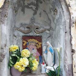 Walking up through the town