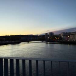Still dark as we left town at 8am this morning