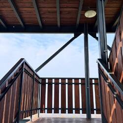 Aufstieg auf 25 Meter Höhe, 120 Stufen