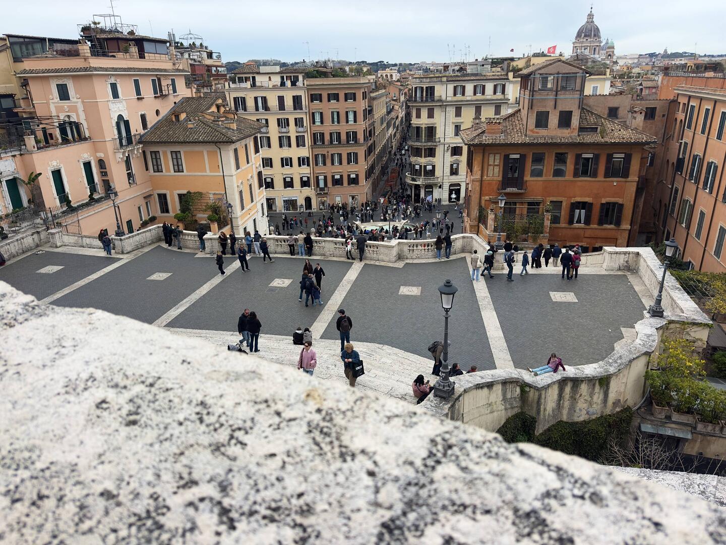 The view from the Spanish Steps.