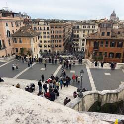 The view from the Spanish Steps.