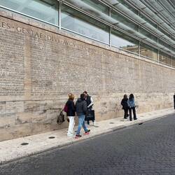 The wall depicting Augustus' achievements.