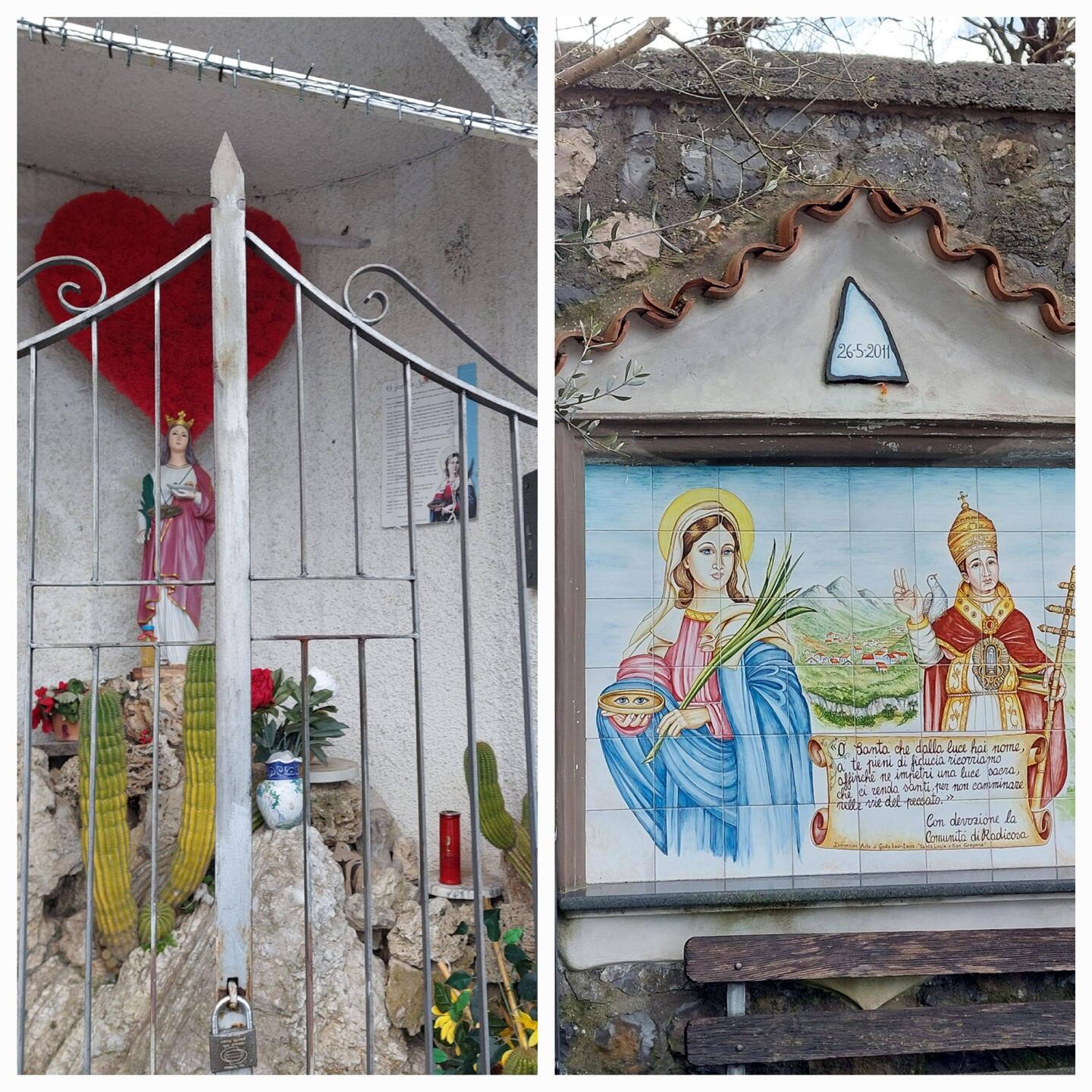 Leaving San Lazzaro; Shrine to Santa Luce