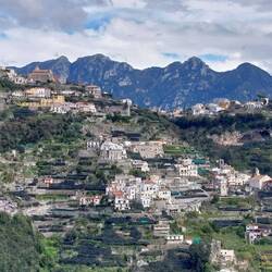 Scala, Pogerola, with Ravello above the valley beyond