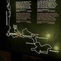 Map of the cave to the left of the red dot the natural entrance to the right the big room
