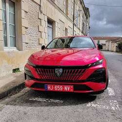 Our Peugeot lease car - yes another red one because they go faster!