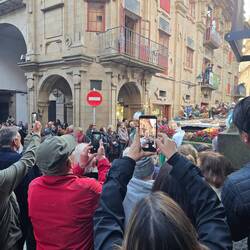 During the procession the crowd became a real crush of folks.