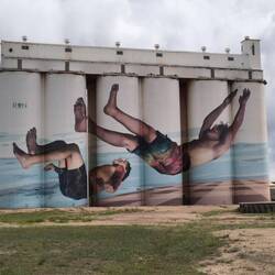 Silo-Art in Tumby Bay, 2018 fertiggestellt: 400h Arbeit + 440 L Farbe