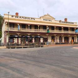 altes Hotel in Cowell, 1881 erbaut