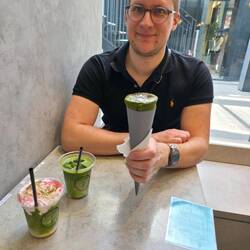 Matcha Crêpe und leckere Getränke