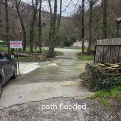 Fortunately there was a bridge, that path must get flooded regularly.