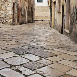 Lovely stone streets in Fondi