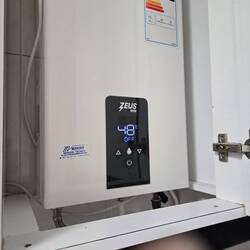 Our on-demand water heater.