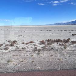 The salt flats outside of Guadalupe Mountains