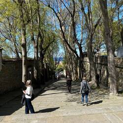 Blick vom Vorhof der Kathedrale die Treppe Richtung Stadt hinunter