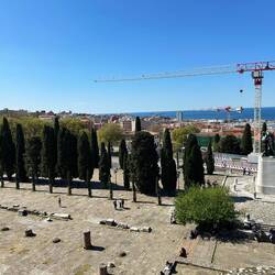 Die Runde Bastion - Blick nach Westen auf Altstadt und Meer