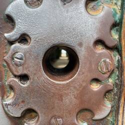 The Aventine keyhole. Sadly, my camera could not focus on the distant basilica.