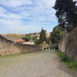 A shortcut descent from Aventine Hill.