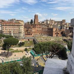 View of the Roman Forum from Piazza Venezia.