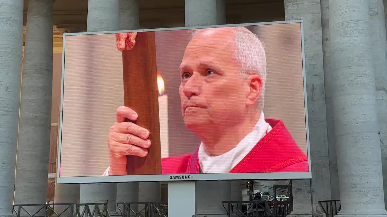 I gasped when the Pope appeared to struggle with the cross. Glad he didn't drop it.