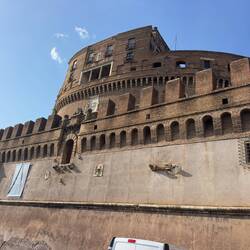I walked past the Castel Sant Angelo on my way to the Vatican.
