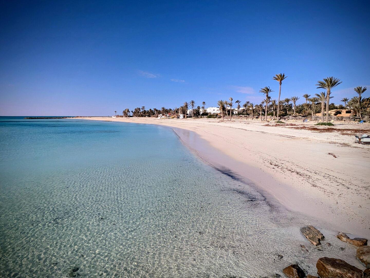 Strand von unserem Hotel Djerba Castille