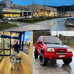 ..in Igoumenitsa regnet es.Wir kaufen ein und sind gespannt ob in🇮🇹auch so Fahrzeuge zu sehen sind..😁