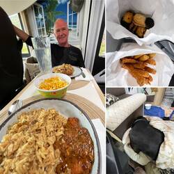 ..und danach war erst mal Mahlzeit bei uns 🍽️und Lesley genießt ihr Schäfchen 🐾😴