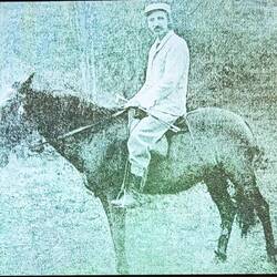 His afternoon rides on his horse ... after writing all morning