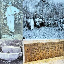 Buried in his boots on the property on a hill