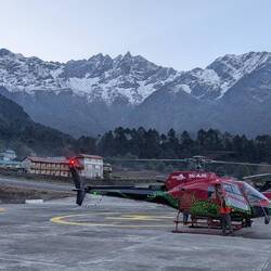 ...arrived at the Heliport in Lukla