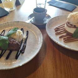 Not one but two vegan deserts, which we shared.