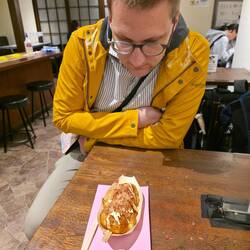 Tokoyaki Versuch Nummer 2. Nicht unser Geschmack.