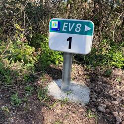 KM1 de l'Eurovélo 8