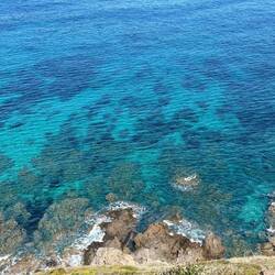 Dieses Blau vom Wasser, sehr verlockend, aber noch sehr frisch.