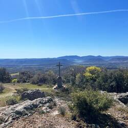 First view of the Pyrenees way in the distance