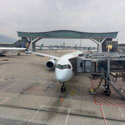 The new Skybridge at Hong Kong Airport.