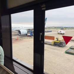 B-HNI at the gate waiting to operate as CX450.