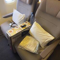 My initial seat on CX450. I moved to to a different seat to allow a couple to sit together.
