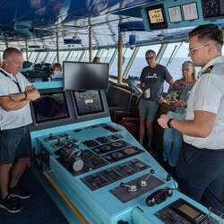 I got a tour of the ship including some time on the bridge