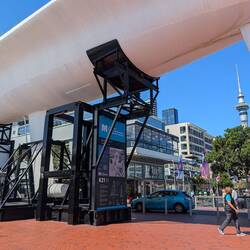 Auckland is home to a lot of world class sport sailing. This is the bottom of a pro yacht.