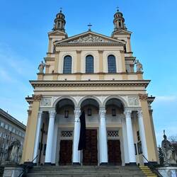 Church with black flag