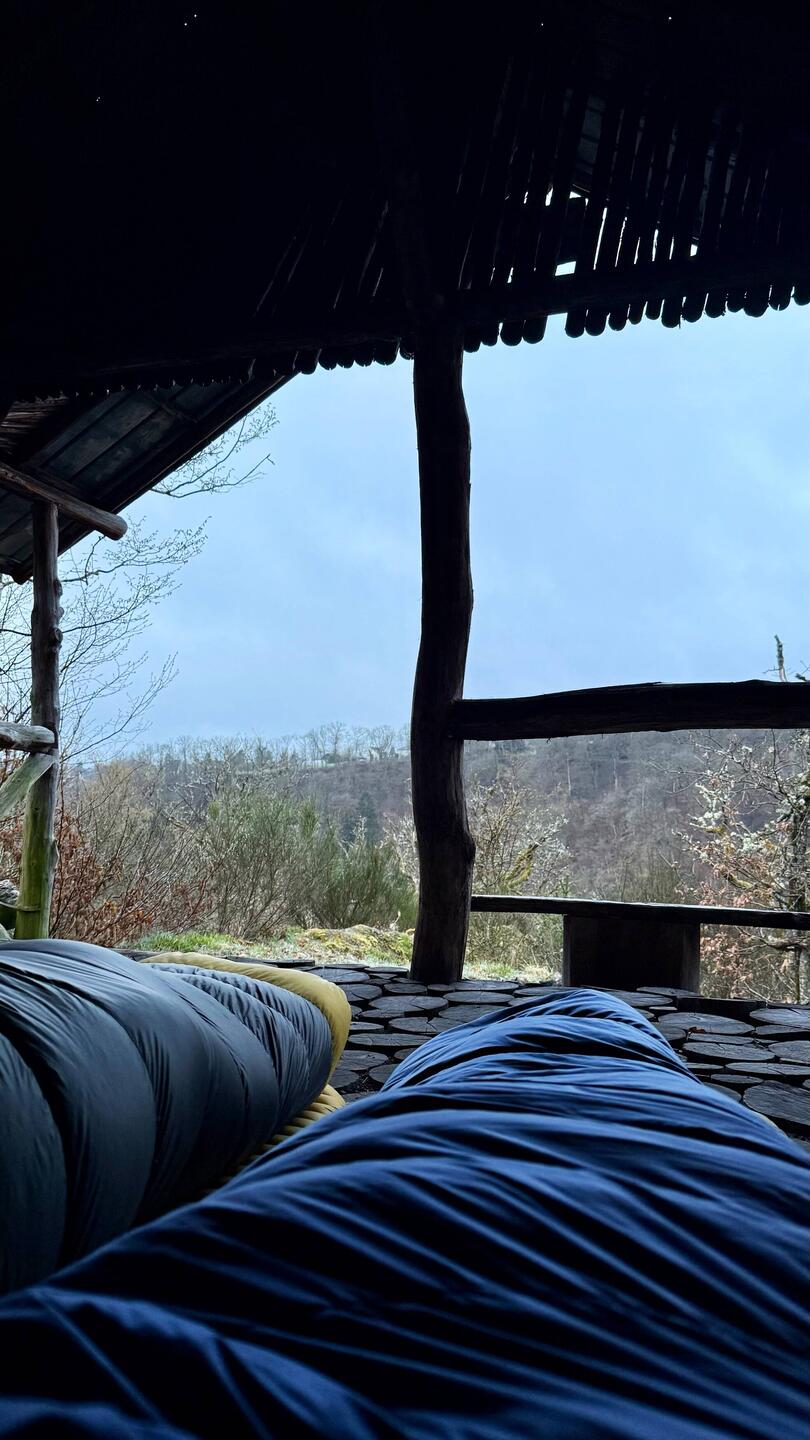 Unser Ausblick aus dem Schlafsack