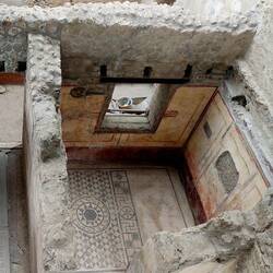 View down onto current excavation