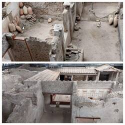 Views down onto current excavation