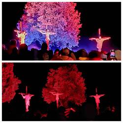 The Good Friday Procession through Agerola; a reenactment of the Passion finishes in San Lazzaro
