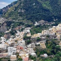 En route to Positano, a stunning vertical town on the Amalfi Coast
